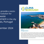 Banner fot communicating the Zelus' project to provide a socio-technical solution for textile waste management in the city of Cascais, Portugal