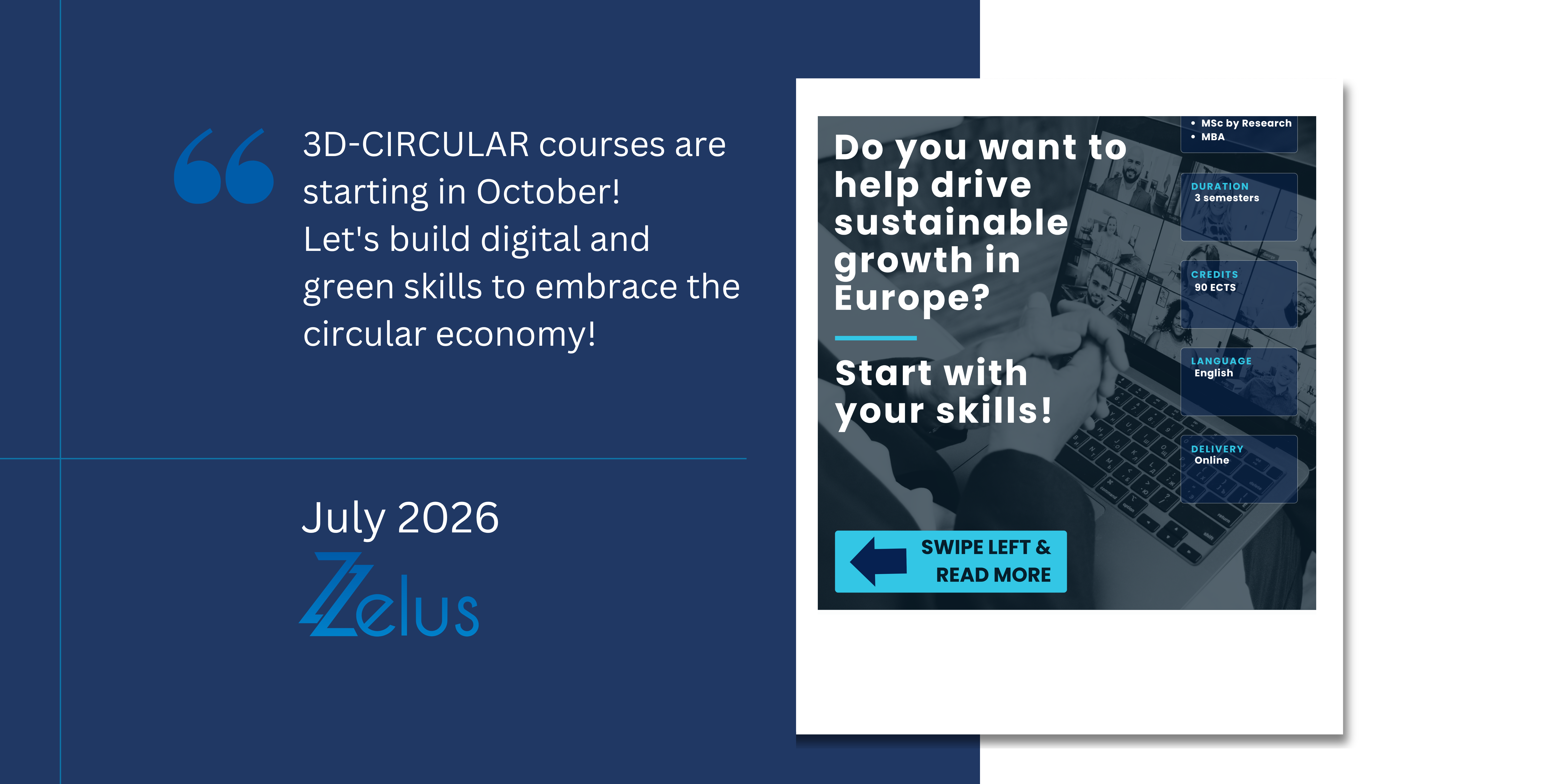 3D-CIRCULAR courses are starting in October! Zelus is looking forward to welcoming the students and exploring technological innovations with them!